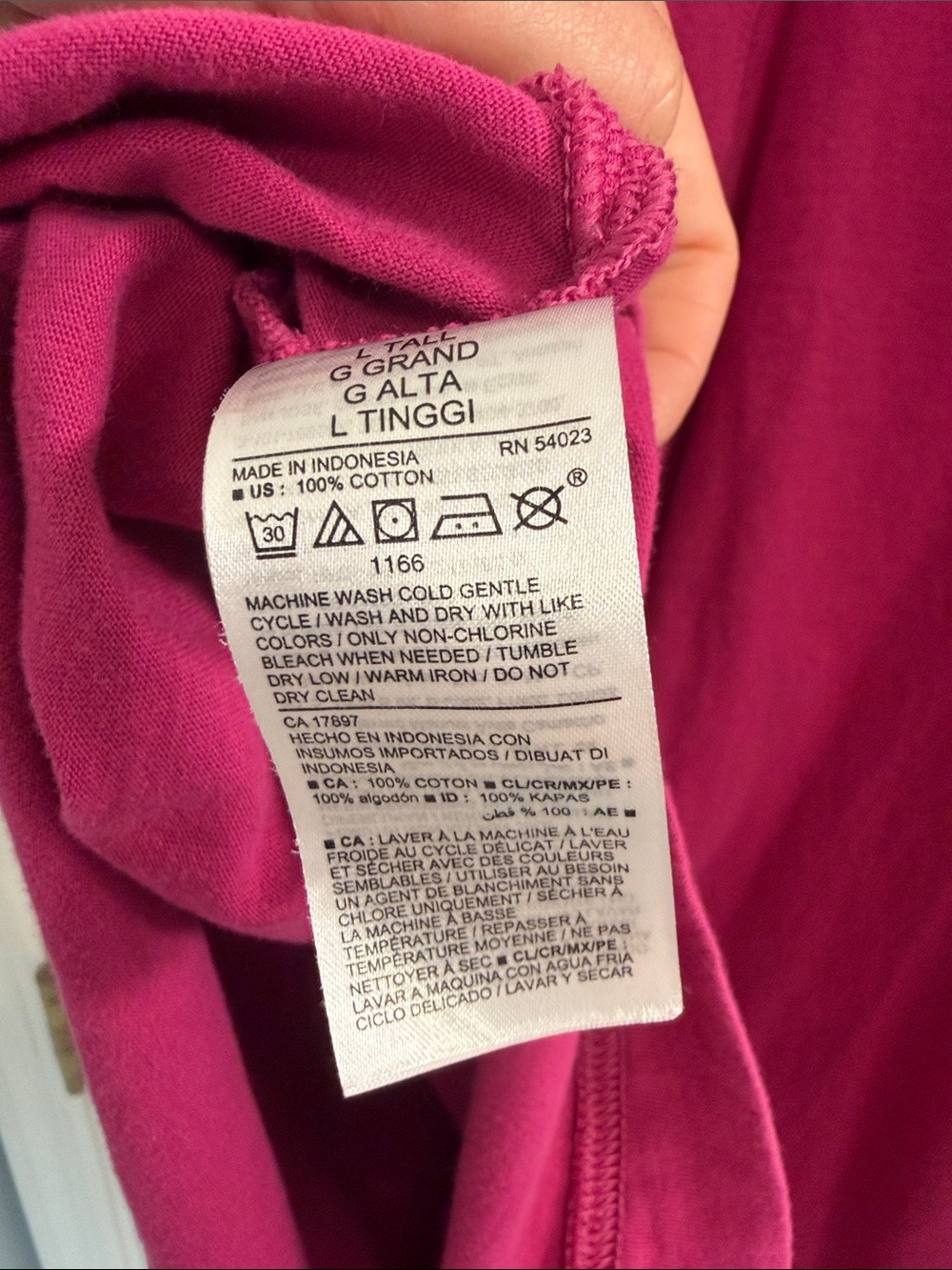 Old Navy Bright Fuchsia Sleeveless Pocket Dress - Size Large Tall - Picture 4 of 4